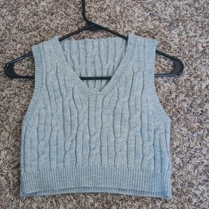 Grey sweater vest